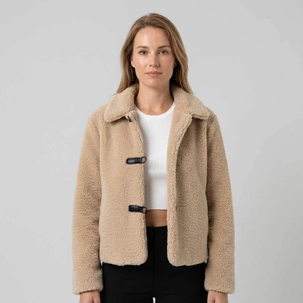 Berengaria | Damenjacke mit Knebelverschluss Teddyjacke