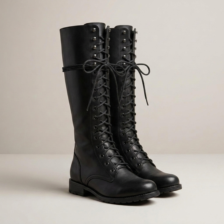 Melanie | Damen Hohe Schnürstiefel mit Metallösen