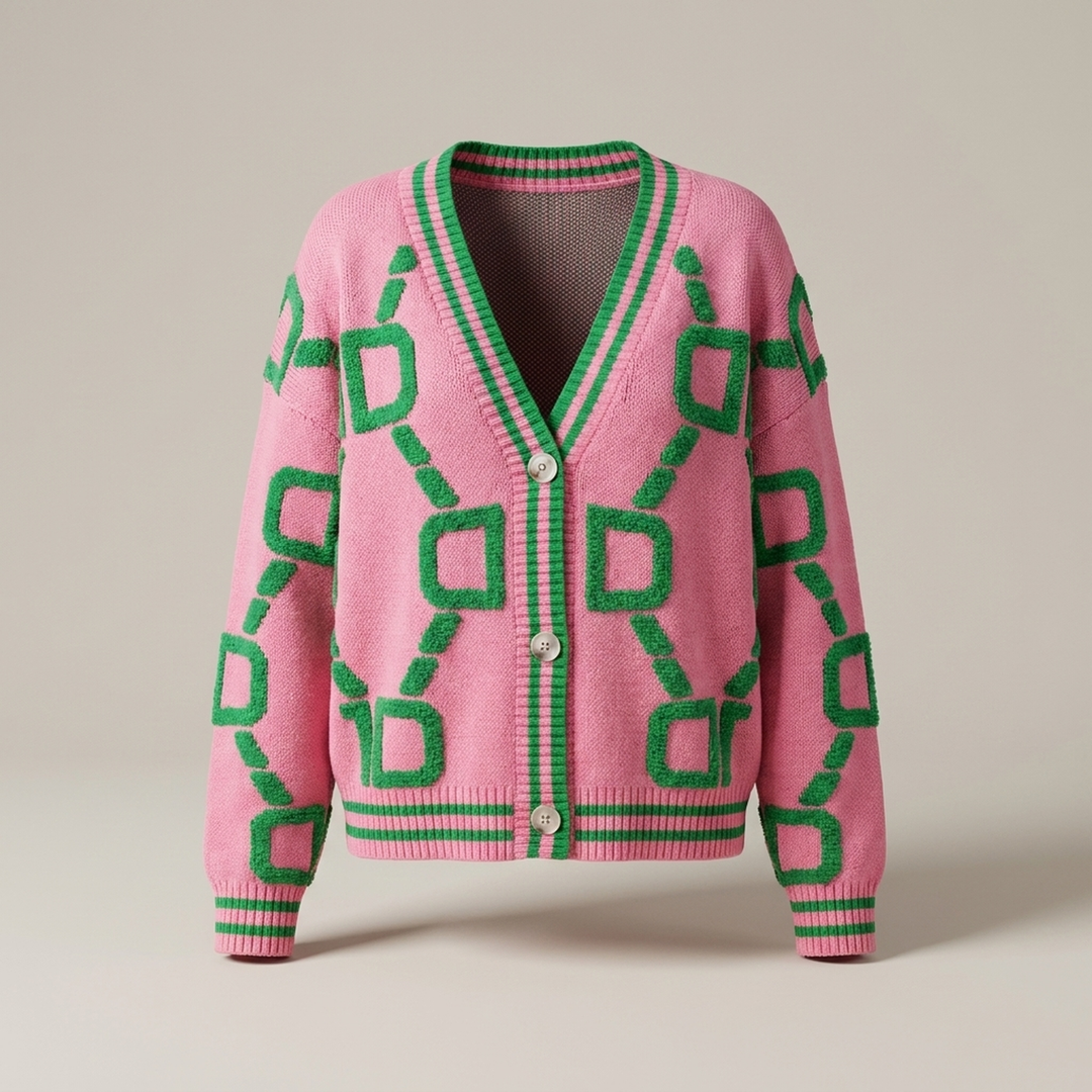 Bernadette | Damen Strickjacke mit V-Ausschnitt