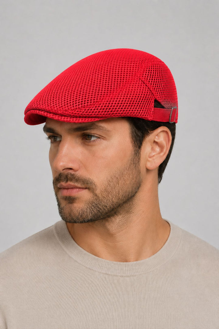 Klassische Herrenkappe | Atmungsaktives Mesh | Leicht &amp; stilvoll | Sommer