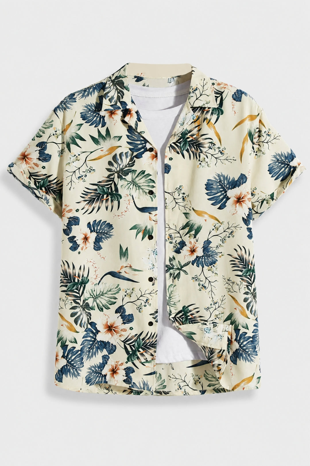Herren Shirt | Kurzarm | Blumenmuster | Sommer