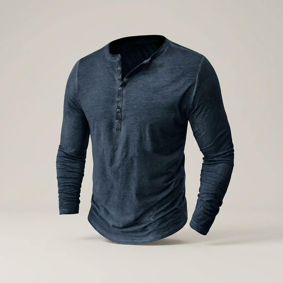 Ludwig | Herren Henley Langarmshirt
