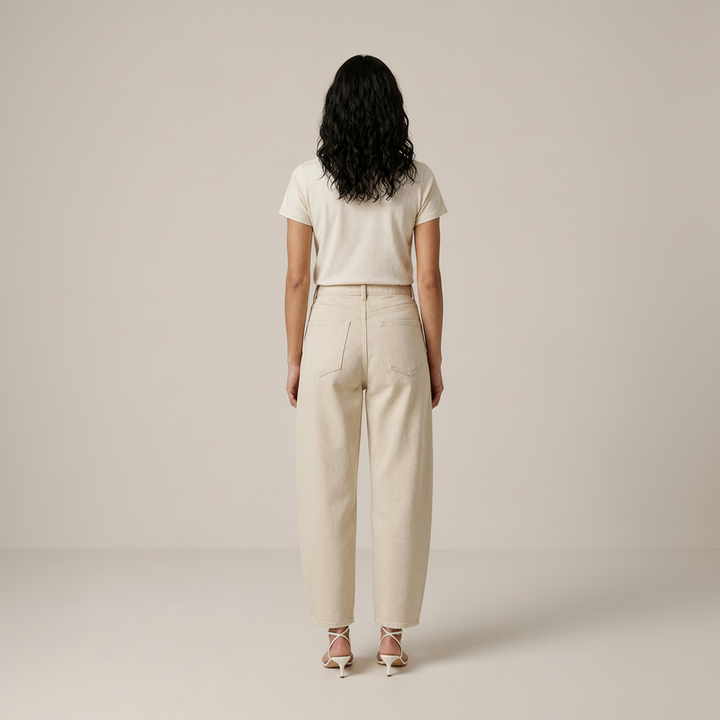 Juliane | Damen High Waist Gerade Jeanshose