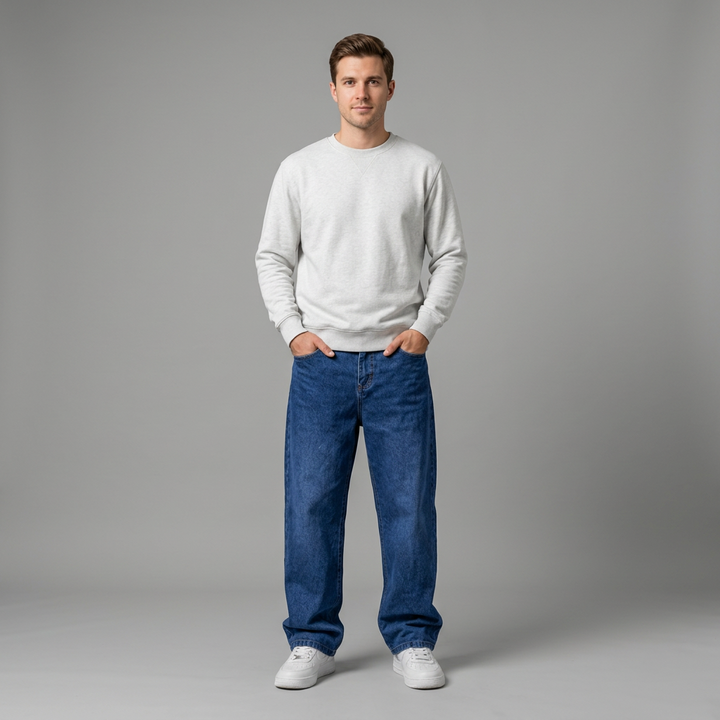 Quentin | Herren Baggy Jeans mit weitem Bein