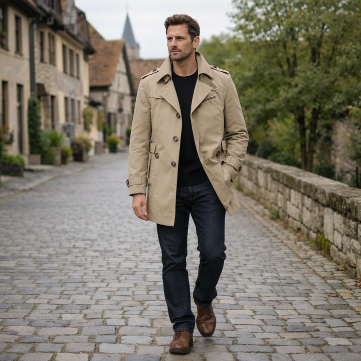 Janosch | Herren Klassischer Übergang Trenchcoat