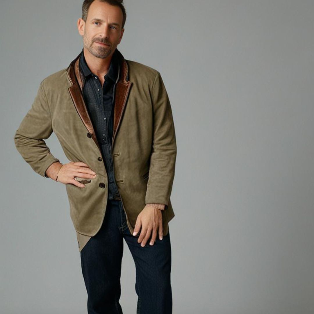 Benjamin | Herren Gefütterte Jacke mit Knopfleiste