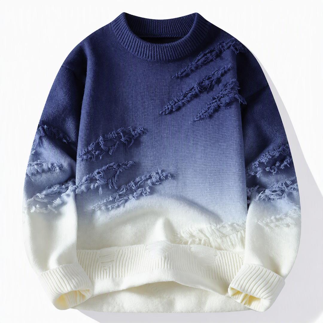 Harold | Herren Strickpullover mit Ziermuster und Rundhalsausschnitt