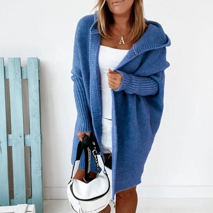 Flora | Damen Langarm Kapuzen Strickjacke