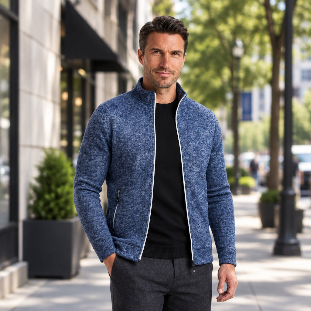 Kurt | Herren Freizeit Stehkragen Sweatjacke