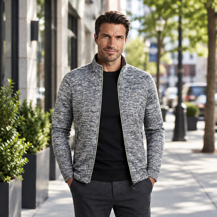 Kurt | Herren Freizeit Stehkragen Sweatjacke