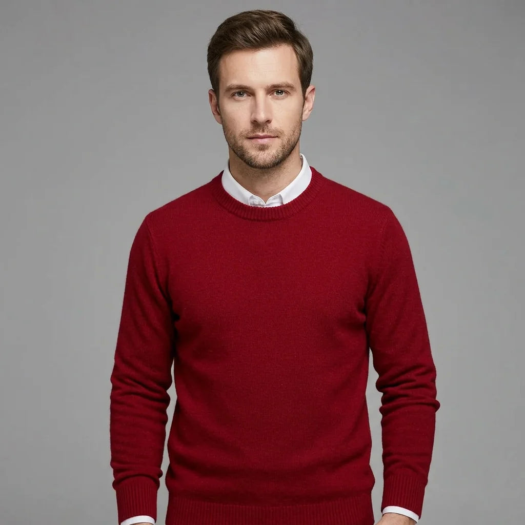Rouven | Herren Klassischer Strickpullover mit Rundhals