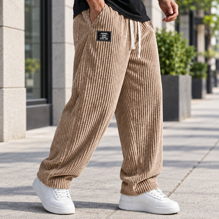 Ralf | Herren Cordhose mit weitem Bein und Kordelzug