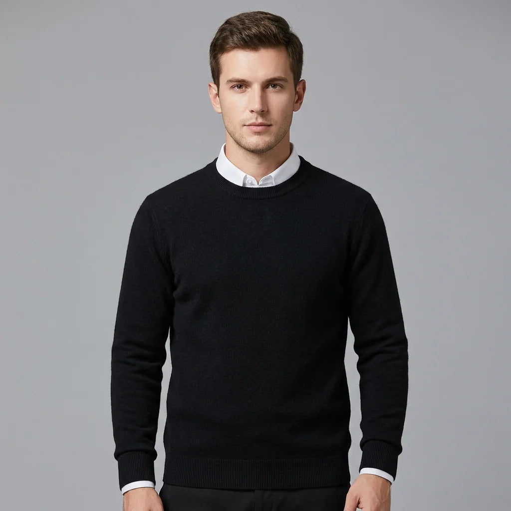 Rouven | Herren Klassischer Strickpullover mit Rundhals