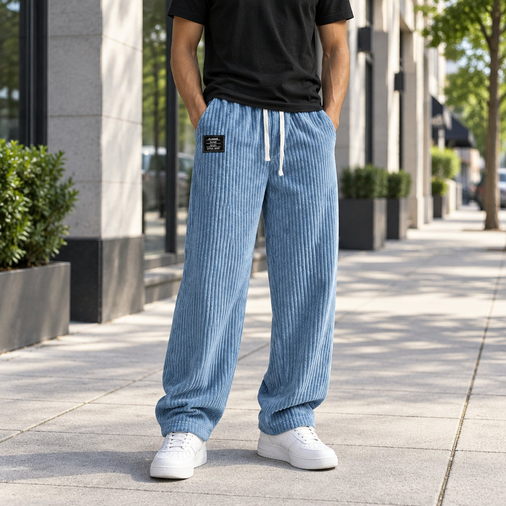 Ralf | Herren Cordhose mit weitem Bein und Kordelzug