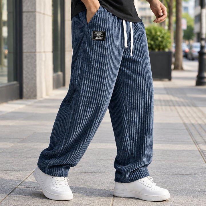 Ralf | Herren Cordhose mit weitem Bein und Kordelzug