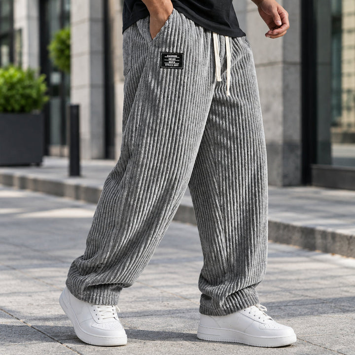 Ralf | Herren Cordhose mit weitem Bein und Kordelzug