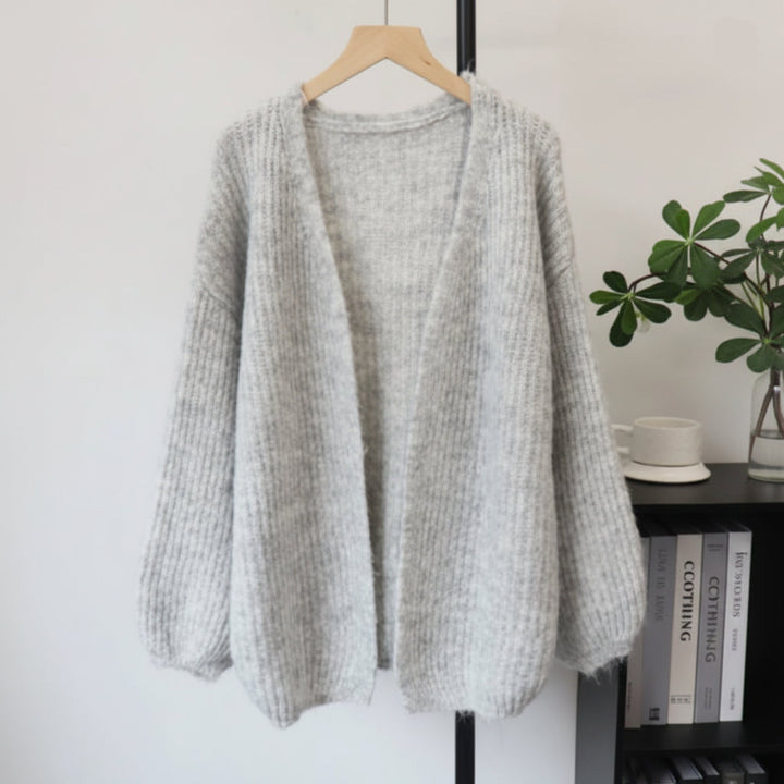 Dalia | Damen Langer Offener Longcardigan