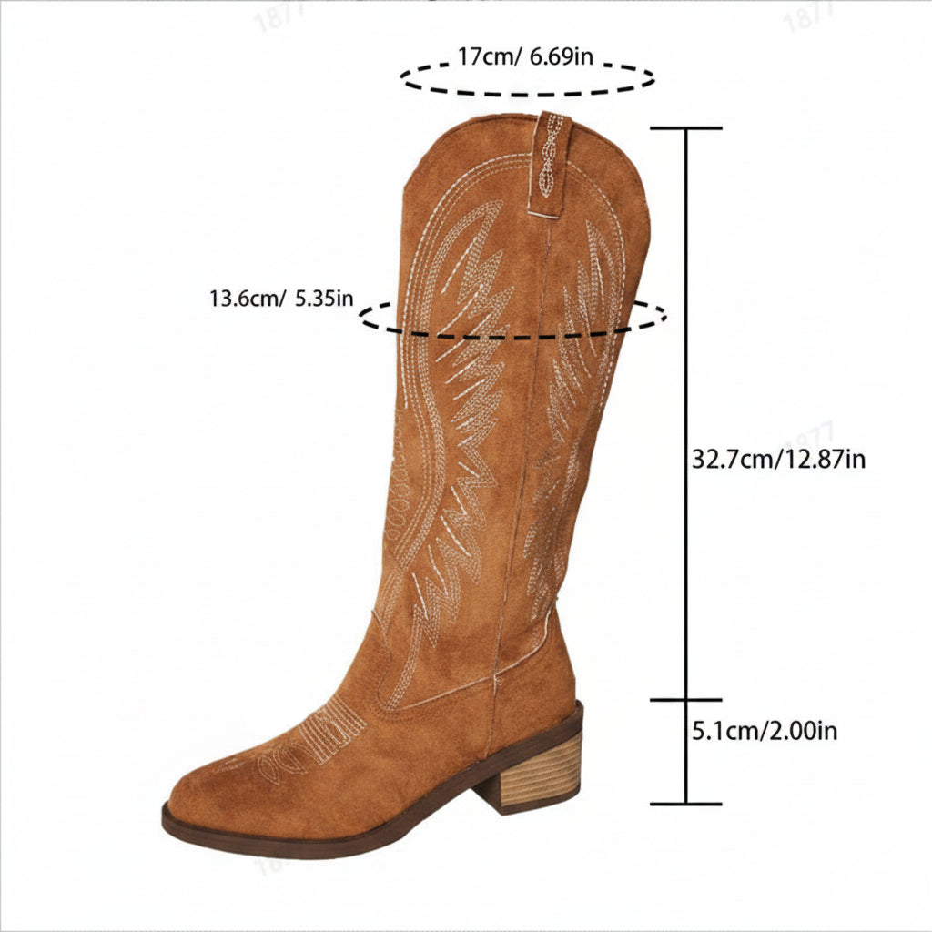 Anneliese | Damen Bestickte Westernstiefel