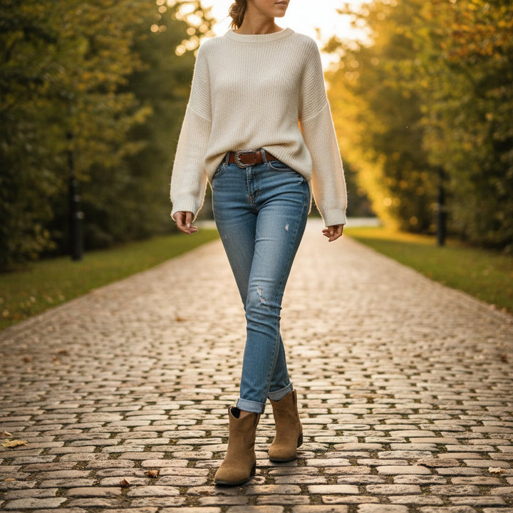 Eva | Damen Stiefeletten im Westernstil mit Absatz