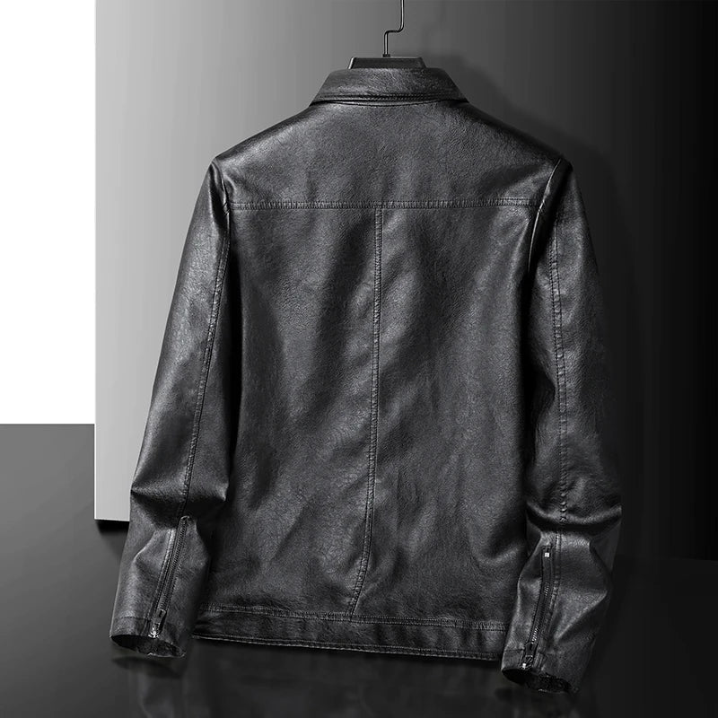 Anselm | Herren Jacke mit Umlegekragen Lederjacke