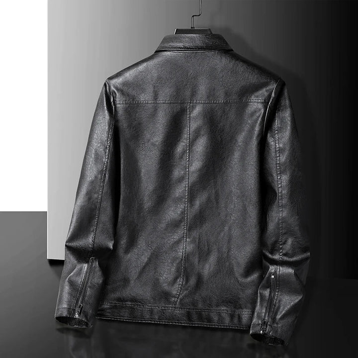 Anselm | Herren Jacke mit Umlegekragen Lederjacke