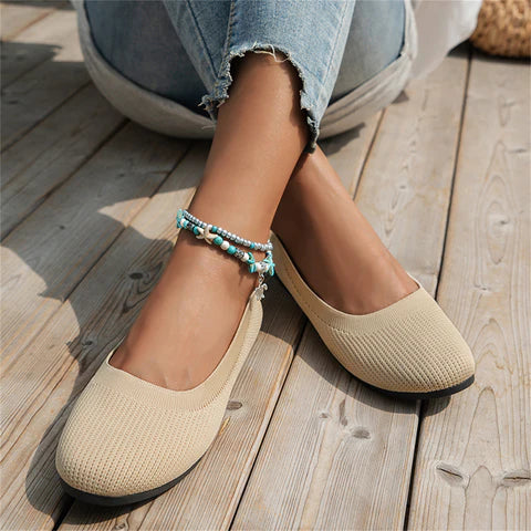 Maja | Damen Klassische Ballerinas mit Rundspitze