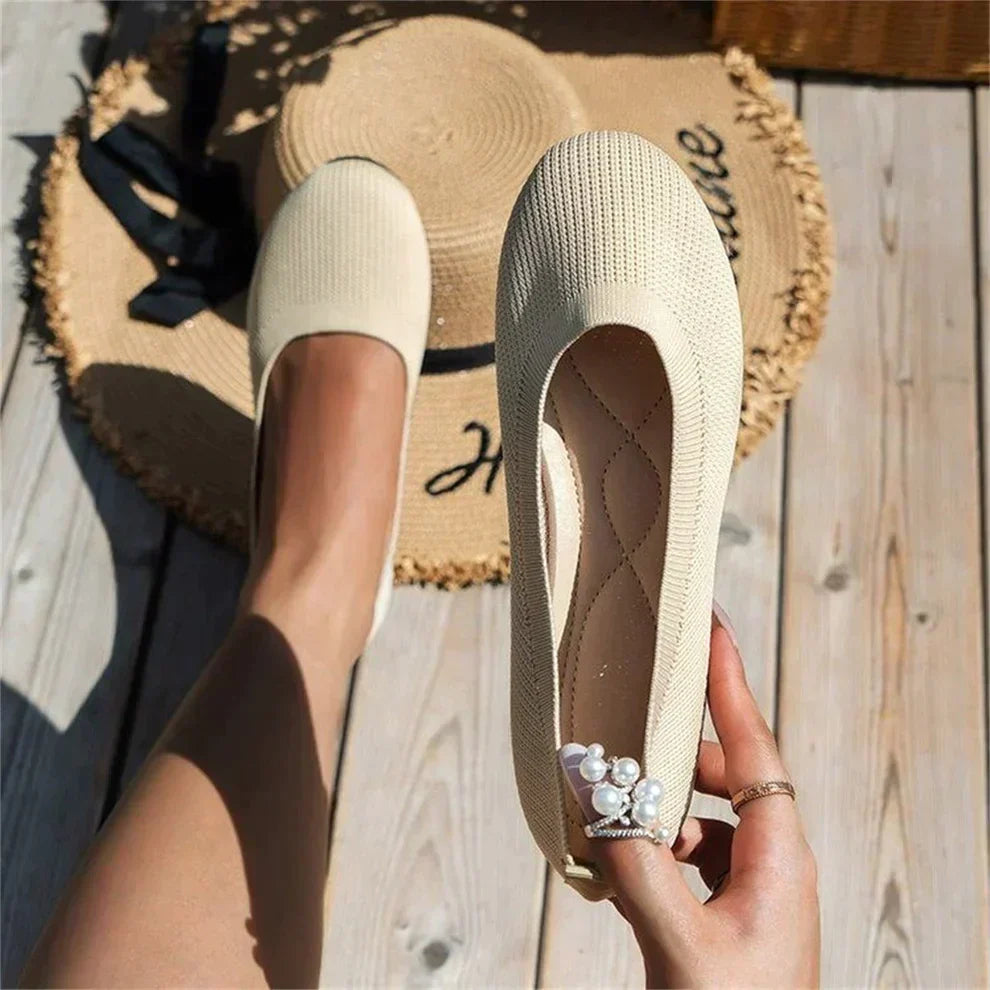 Maja | Damen Klassische Ballerinas mit Rundspitze