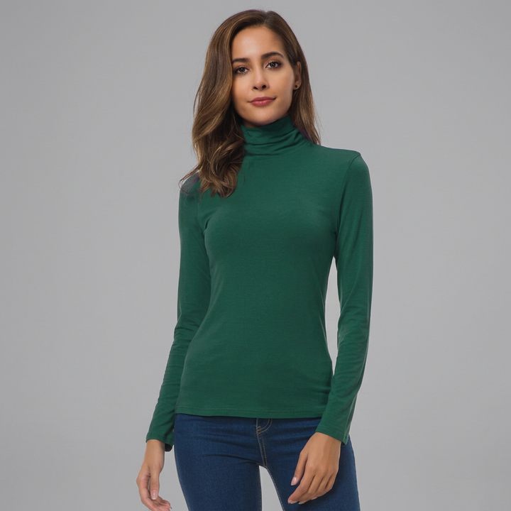 Elma | Damen Klassischer Langarm Rollkragenpullover