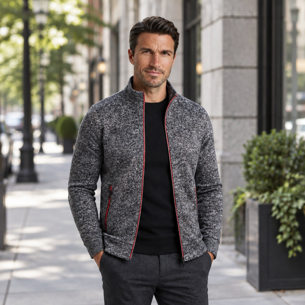 Kurt | Herren Freizeit Stehkragen Sweatjacke