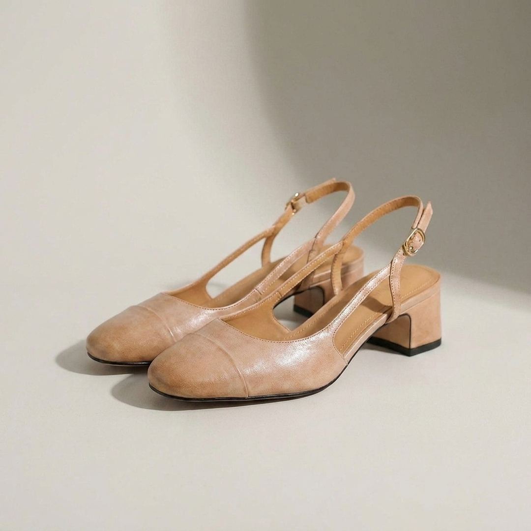 Viola | Elegante Damen Slingpumps mit Blockabsatz