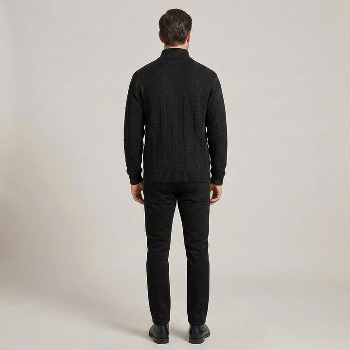 Bela | Herren Strickpullover mit Zopfmuster