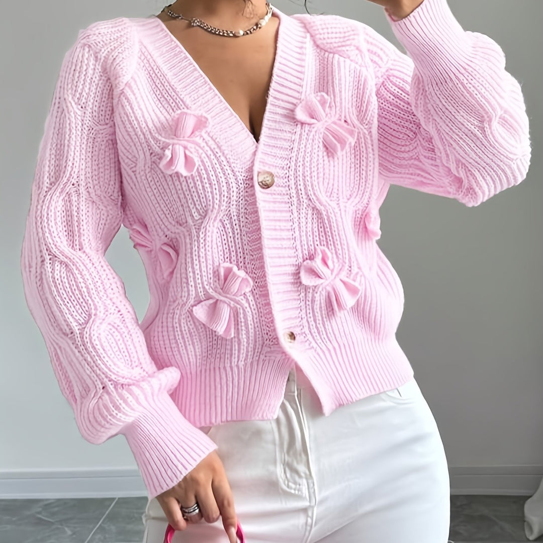 Erika | Damen Schleifen Strickjacke