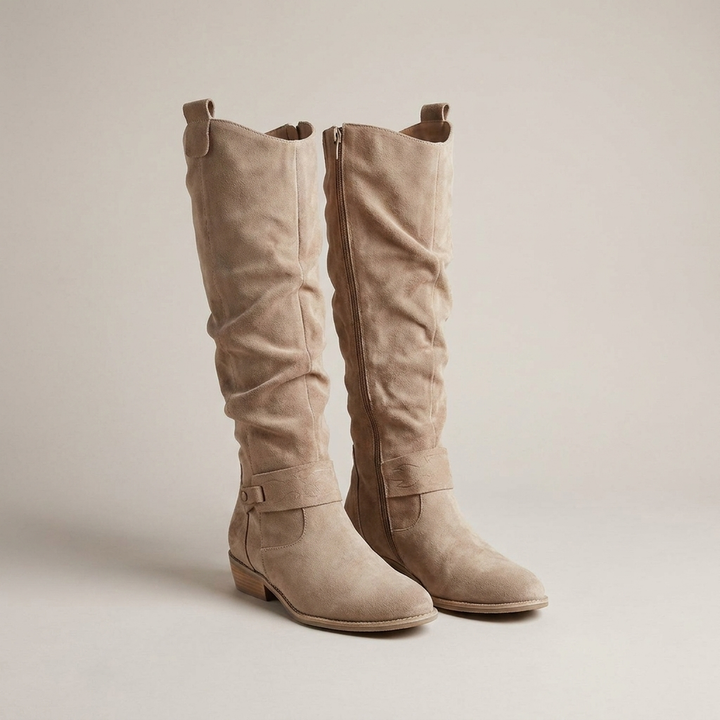 Gabriela | Damen Kniehohe Weite Passform Stiefel