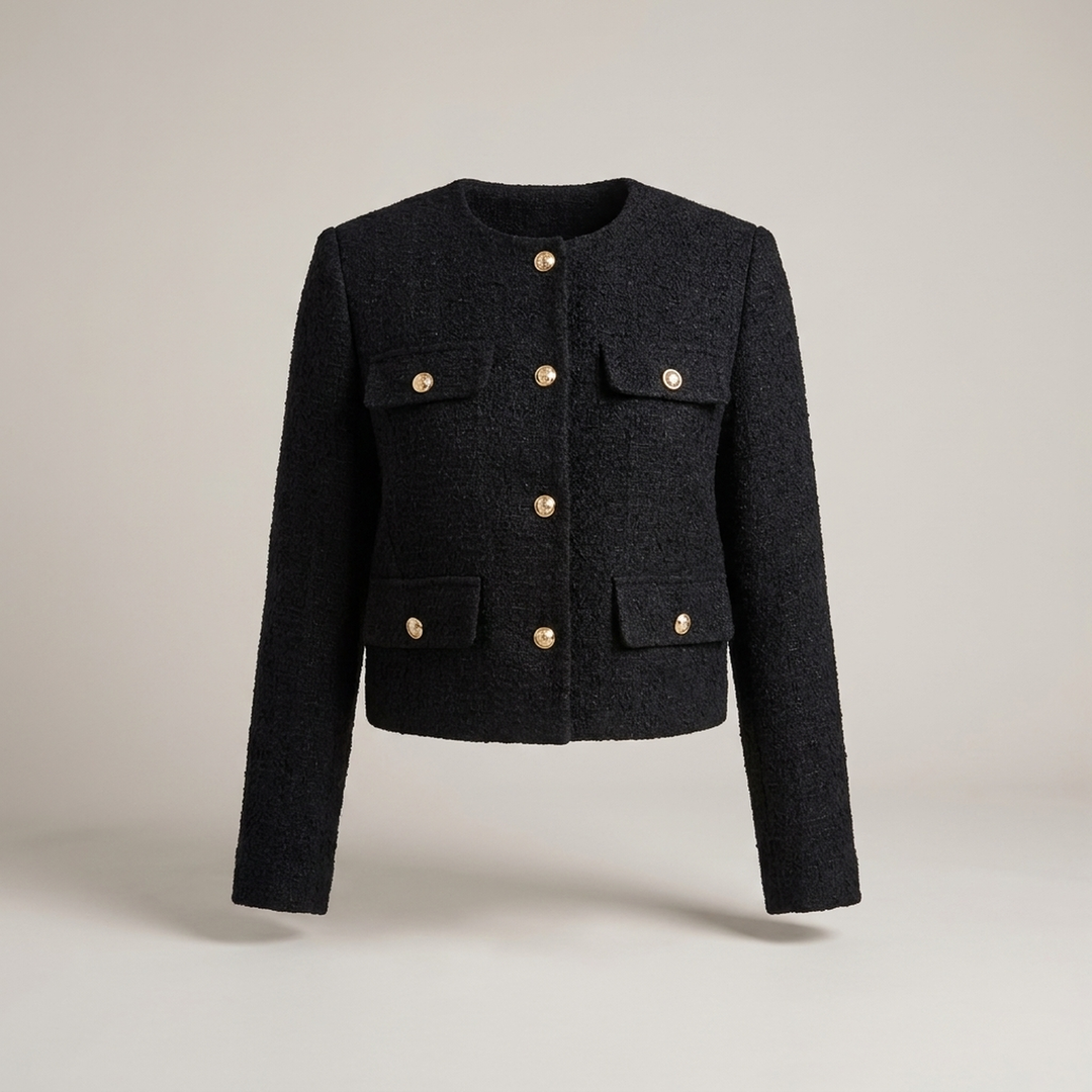 Ermgarde | Damen mit vier Pattentaschen und Knopfleiste Kurzjacke