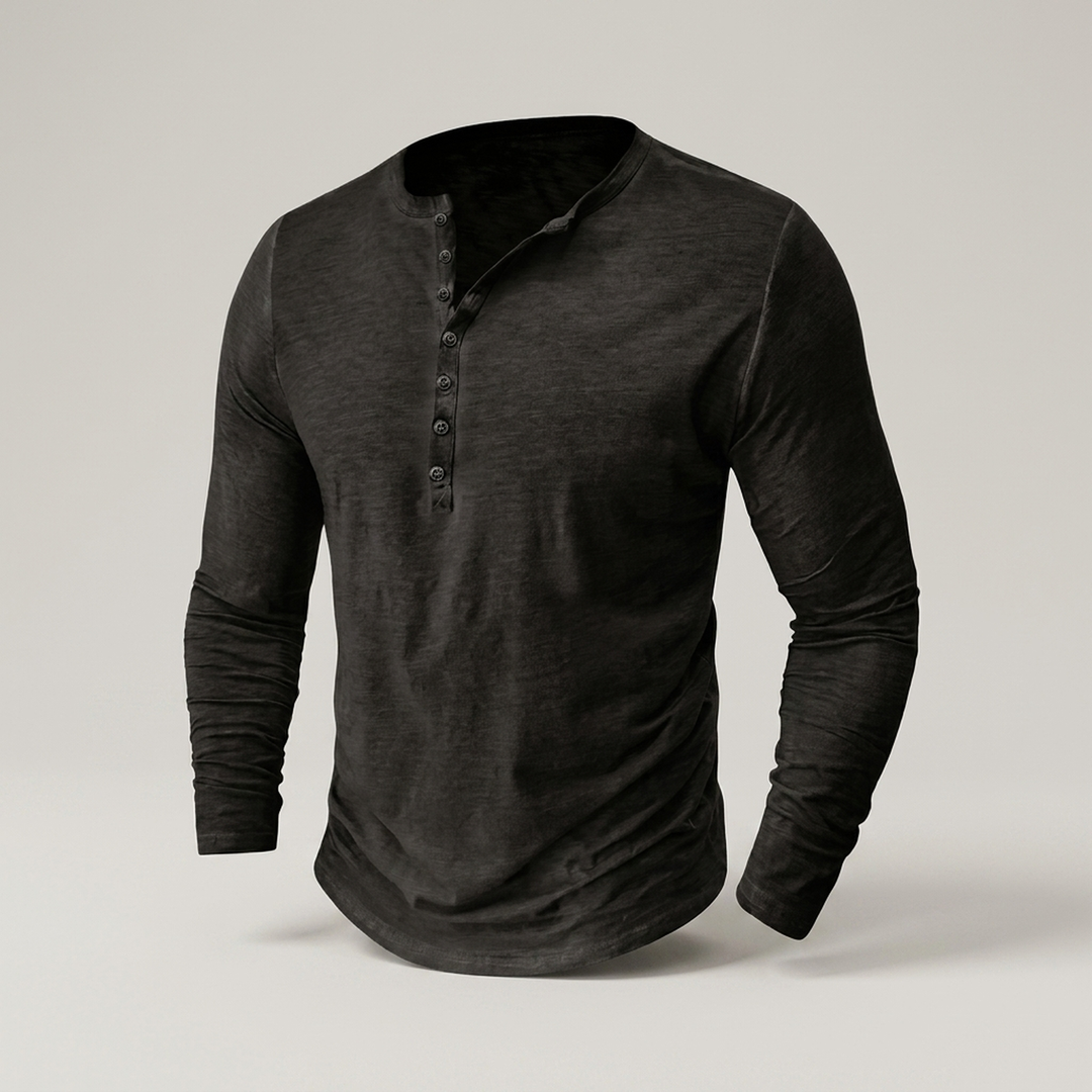 Ludwig | Herren Henley Langarmshirt