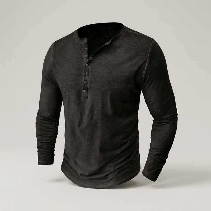 Ludwig | Herren Henley Langarmshirt