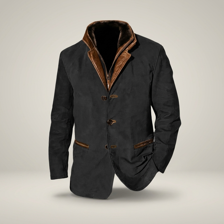 Benjamin | Herren Gefütterte Jacke mit Knopfleiste