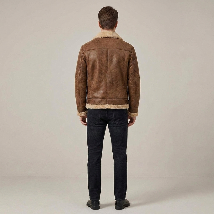 Walter | Gefütterte Herren Fliegerjacke mit Kragen
