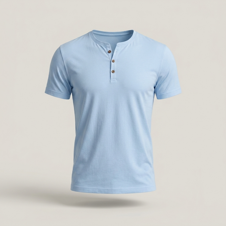 Wilfried | Klassisches Herren Kurzarm Henleyshirt
