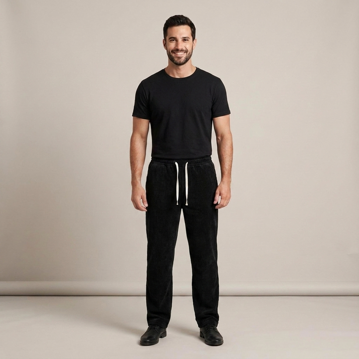 Yorick | Herren Gerade Geschnittene Freizeithose mit Kordelzug