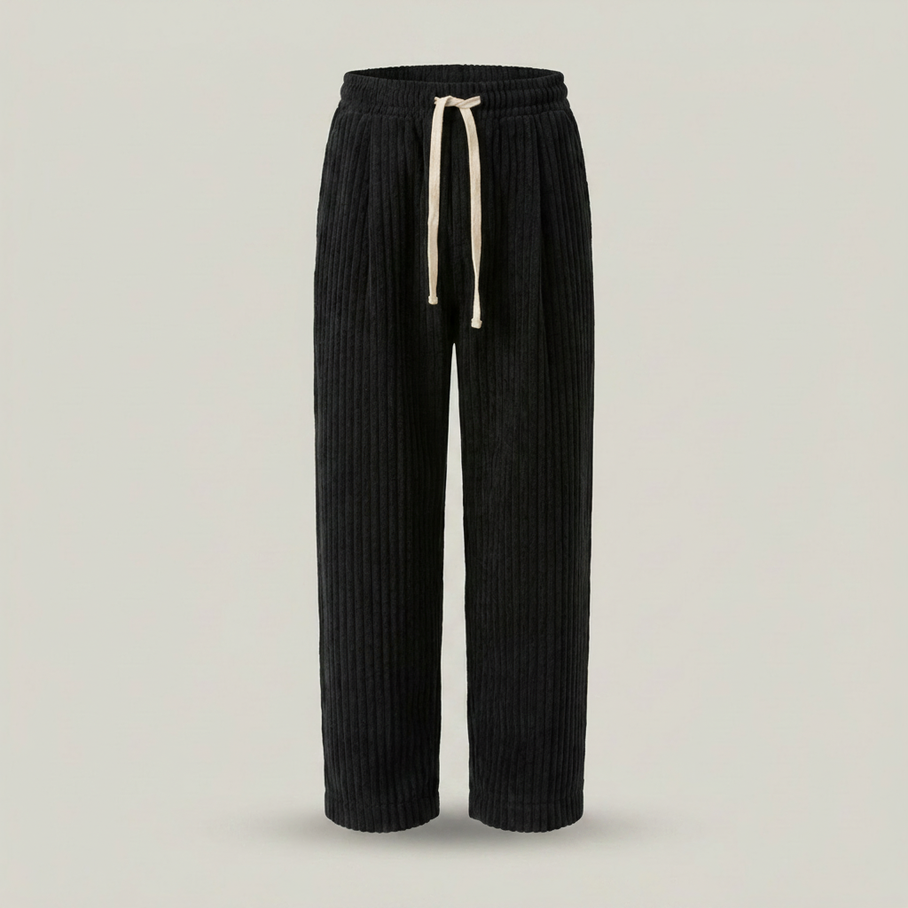 Xaver | Herren Gerippte Freizeithose mit Kordelzug