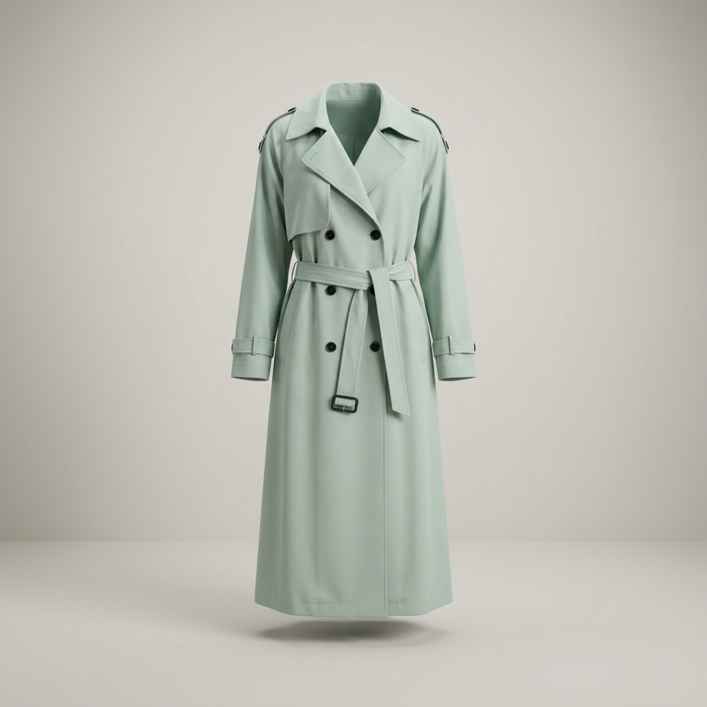 Alburg | Damen mit Bindegürtel und doppelter Knopfleiste Trenchcoat