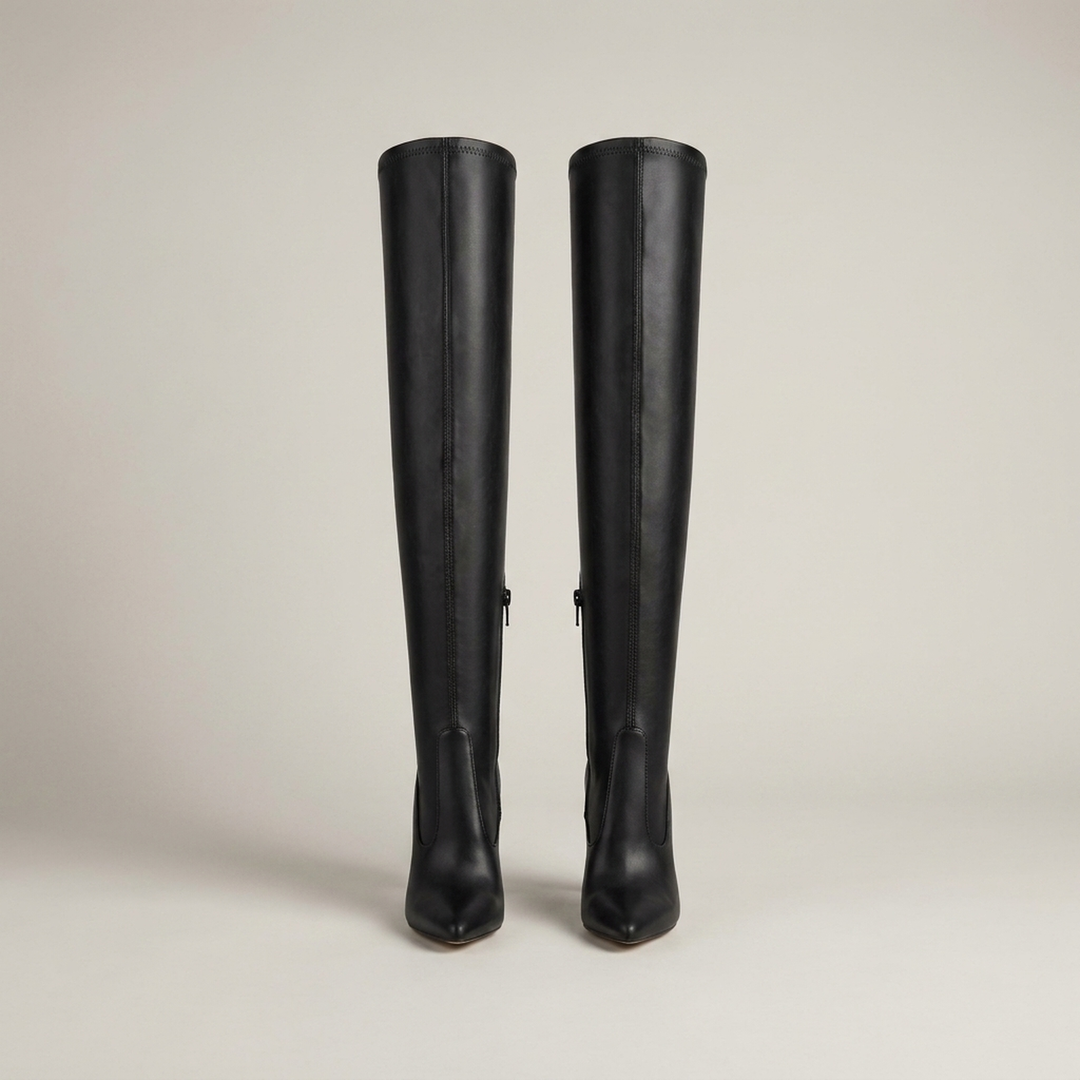 Dorothea | Damen Kniehohe Stiefel mit Absatz