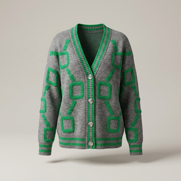 Bernadette | Damen Strickjacke mit V-Ausschnitt