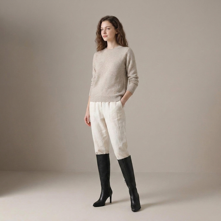 Dorothea | Damen Kniehohe Stiefel mit Absatz