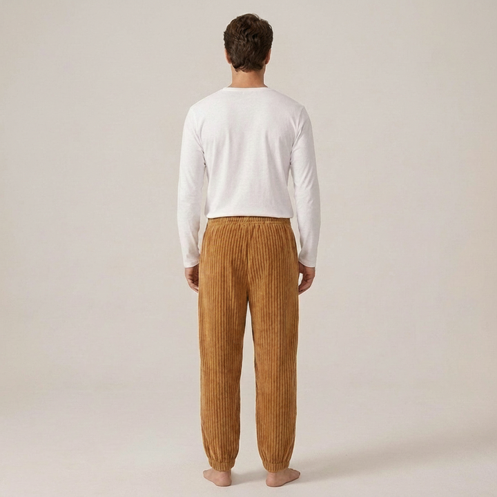 Xaver | Herren Gerippte Freizeithose mit Kordelzug