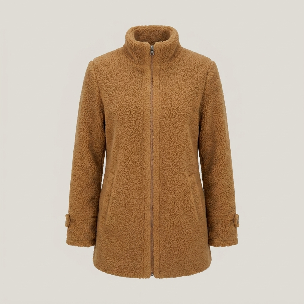 Alfrada | Damenjacke mit Stehkragen und Reißverschluss Fleecejacke
