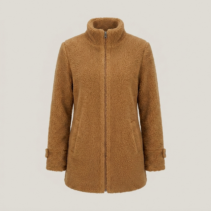 Alfrada | Damenjacke mit Stehkragen und Reißverschluss Fleecejacke