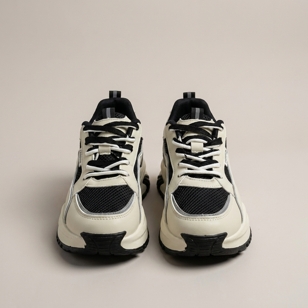 Stefanie | Damen Sportliche Schnürschuhe mit Plateausohle