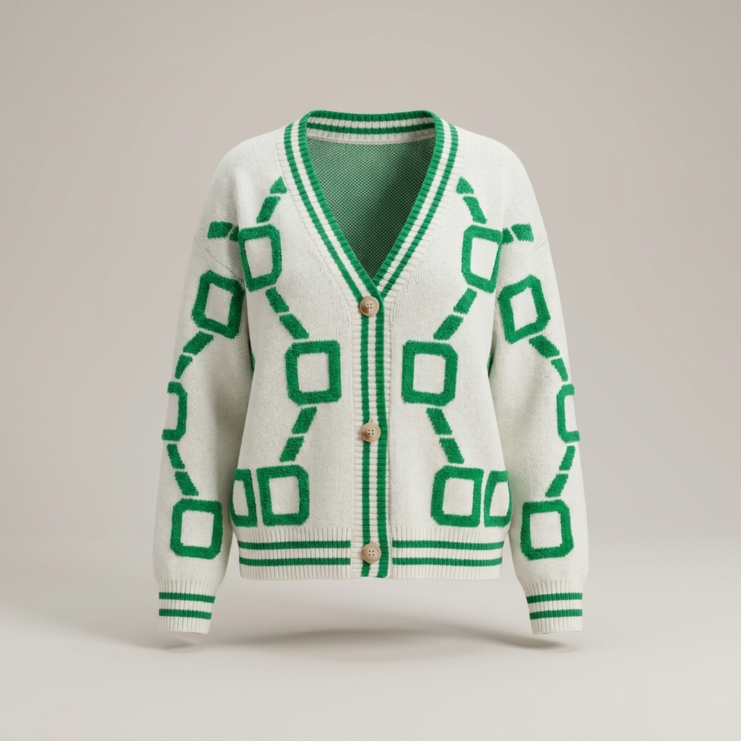 Bernadette | Damen Strickjacke mit V-Ausschnitt